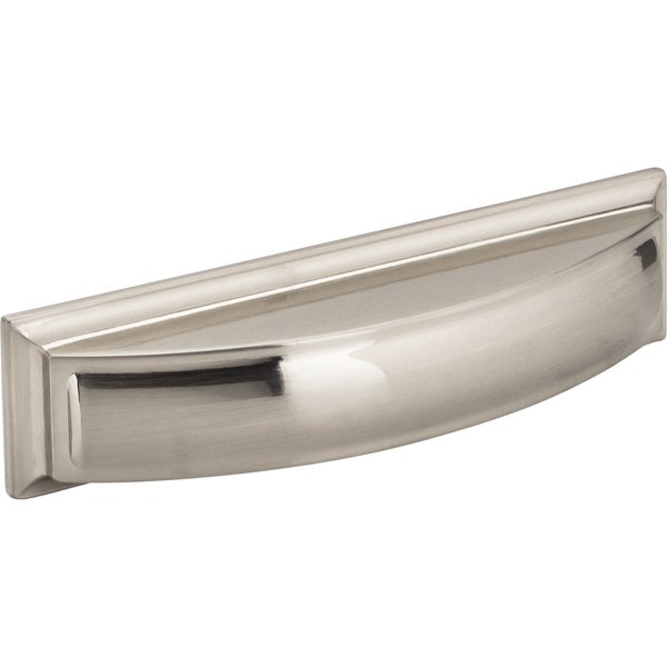 Jeffrey Alexander 96 mm Center-to-Center Satin Nickel Square Annadale Cabinet Cup Pull 436-96SN